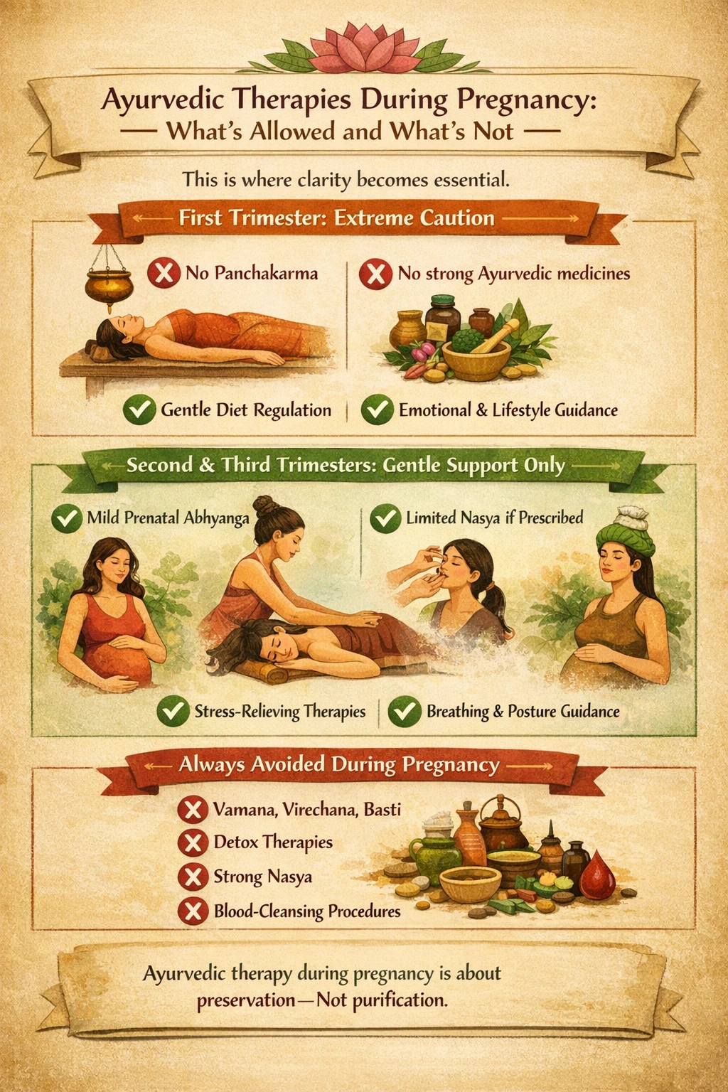 Ayurvedic Therapies During Pregnancy What’s Allowed and What’s Not